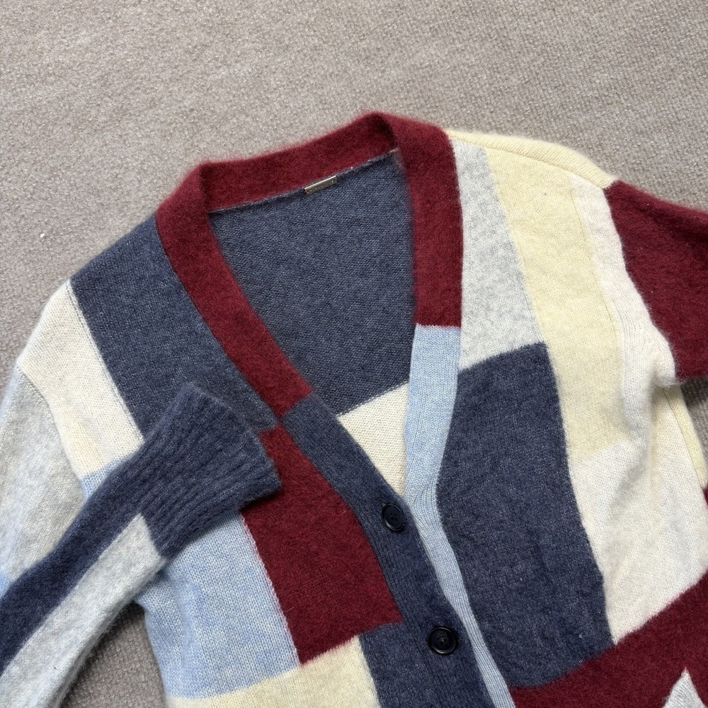 Adam Lippes Color Block Woman's Cardigan‎ Size Small Cashmere Blend